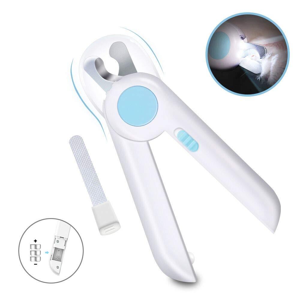 [Australia] - SYOSIN Dog Cat Nail Clippers and Trimmer,Pet Nail Clippers with LED Light to Avoid Over-Cutting Nails,Free Nail File and Razor Sharp Blade,Professional Grooming Tools at Home 