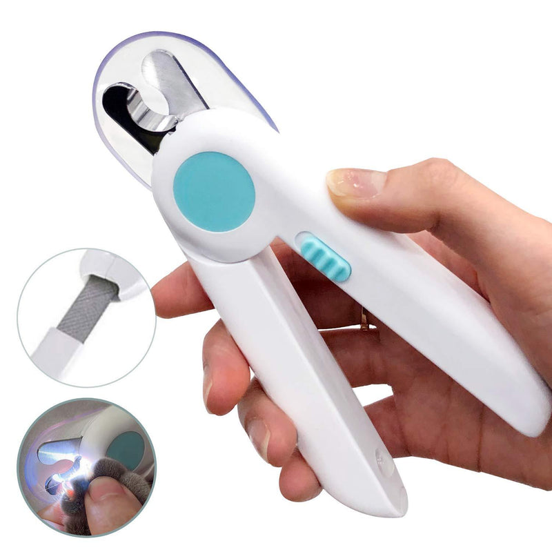 [Australia] - Kontactic Dog Cat Nail Clippers for Small Dogs LED Light | Dog Nail Grinder Trimmer for Large Dogs | Dog Nail Clippers Large Breed | Nail Grinder for Small & Medium Dogs | Hidden Dog Nail File 