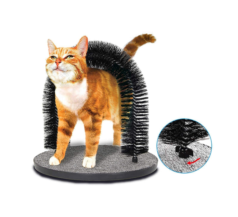 IONE Cat Arch Self Groomer and Massaging Brush,Cat Scratching Pads,Updated Fixing By Screws - PawsPlanet Australia