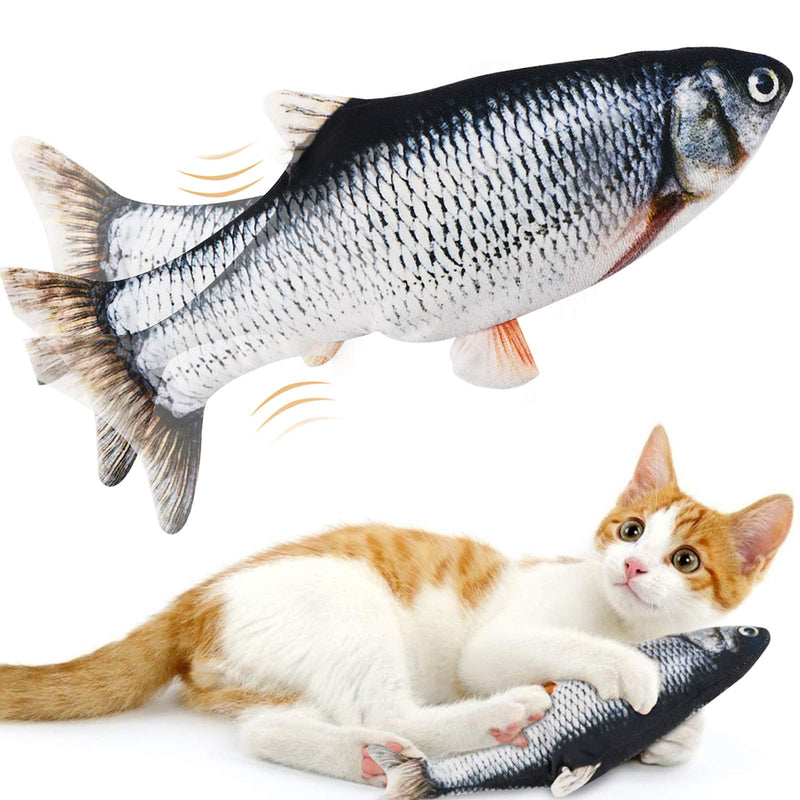 Floppy Fish Cat Toy, Moving Fish Toy for Cats, Interactive Flopping Cat Kicker Fish Toy, Dancing Wiggle Fish Catnip Toys, Electric Realistic Funny Flipping Catfish Toy for Cat Exercise - PawsPlanet Australia