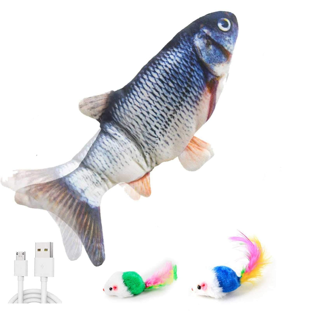 Electric Moving Fish Cat Toy Dog Chew Toy, Bite Toy for Indoor Cats Dogs Plush Toy for Kitten Puppy Kicker Fish Toy Pillow for Cats Dogs Catnip Cat Fish Toy Interactive Training Toy for Pet Squeak Toy Crucian Carp - PawsPlanet Australia