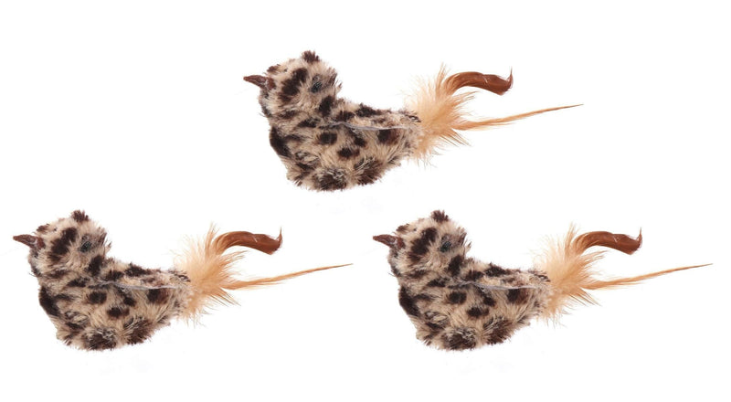 [Australia] - Ware Manufacturing 3 Pack of Birdie Buddy Cat Toys, 3 Inch, with Catnip and Natural Feathers 