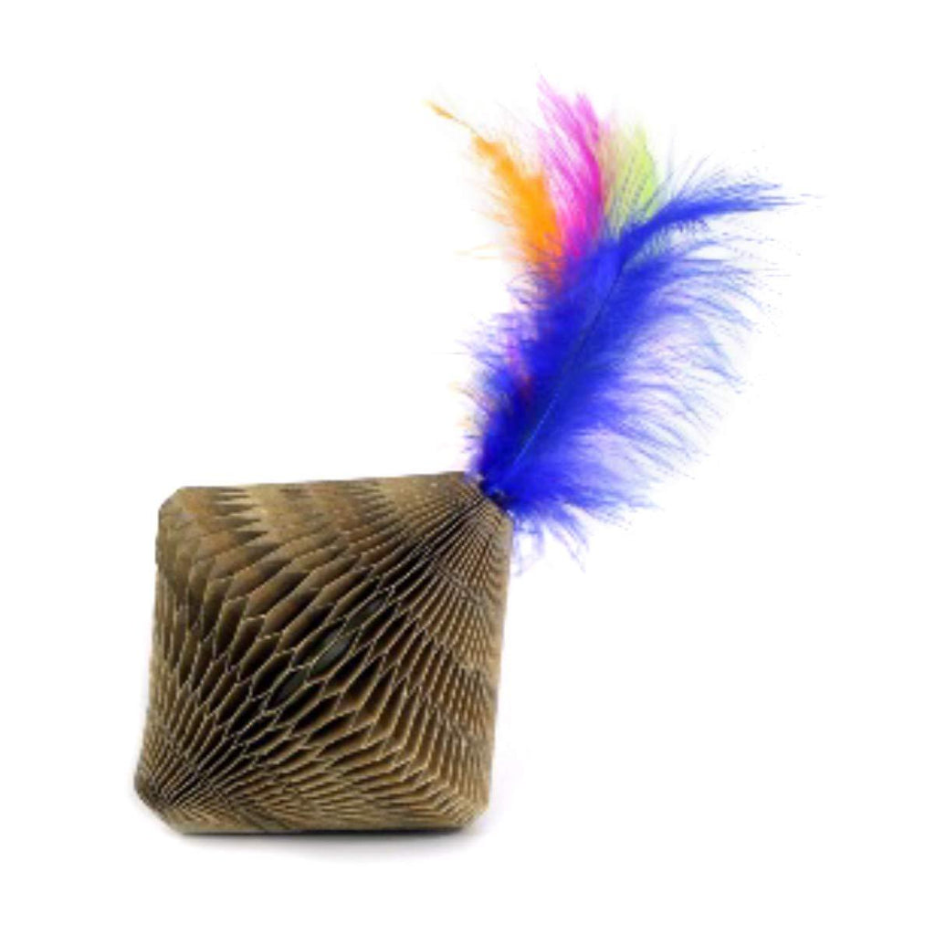 [Australia] - Ware Manufacturing Corrugated Feather Top Cat Toy, 4.25 Inch 