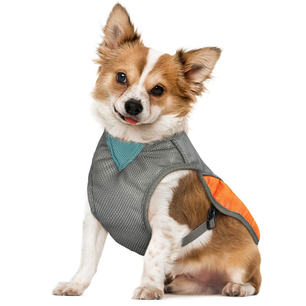 POPETPOP Dog Cooling Vest - Reflective Dog Cooling Coat with Adjustable Side Straps, Pet Cooler Jacket for Small, Medium Dog S - PawsPlanet Australia