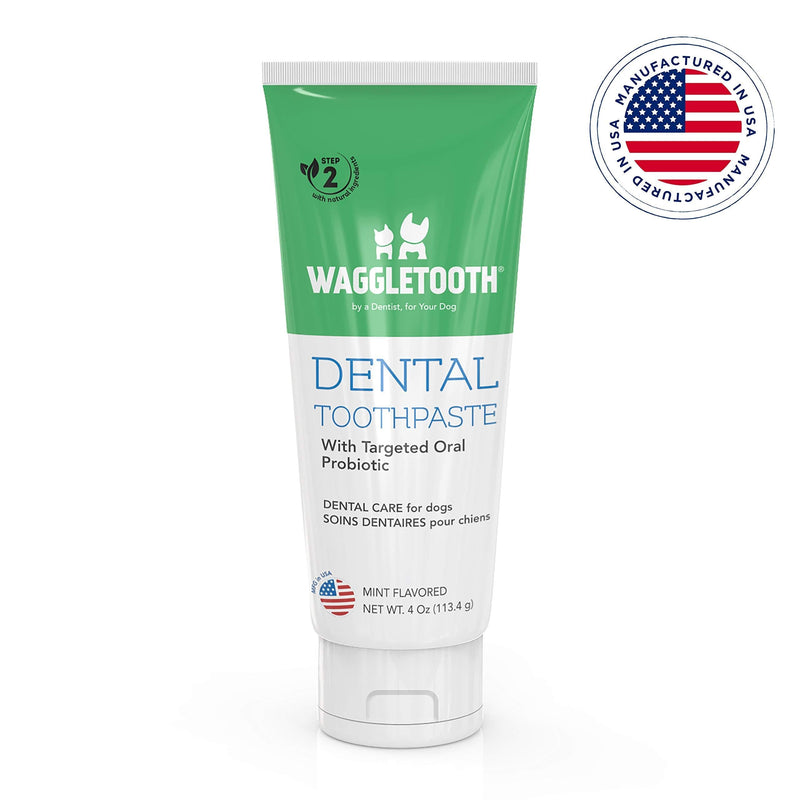 Natural Dog Toothpaste Enzymatic with Probiotics - Toothpaste for Dogs Reduces Tartar and Plaque - Manufactured in USA - with Natural Ingredients for Dog Teeth Cleaning and Dog Dental Care - Mint - PawsPlanet Australia