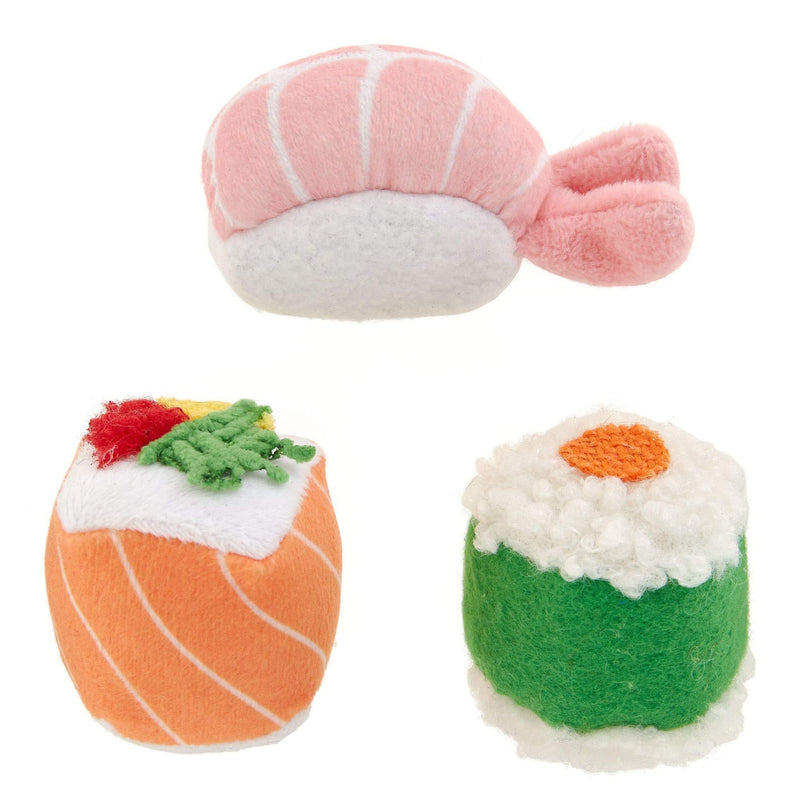 Whisker City Sushi Cat Toys with Catnip - 3 Pack - PawsPlanet Australia