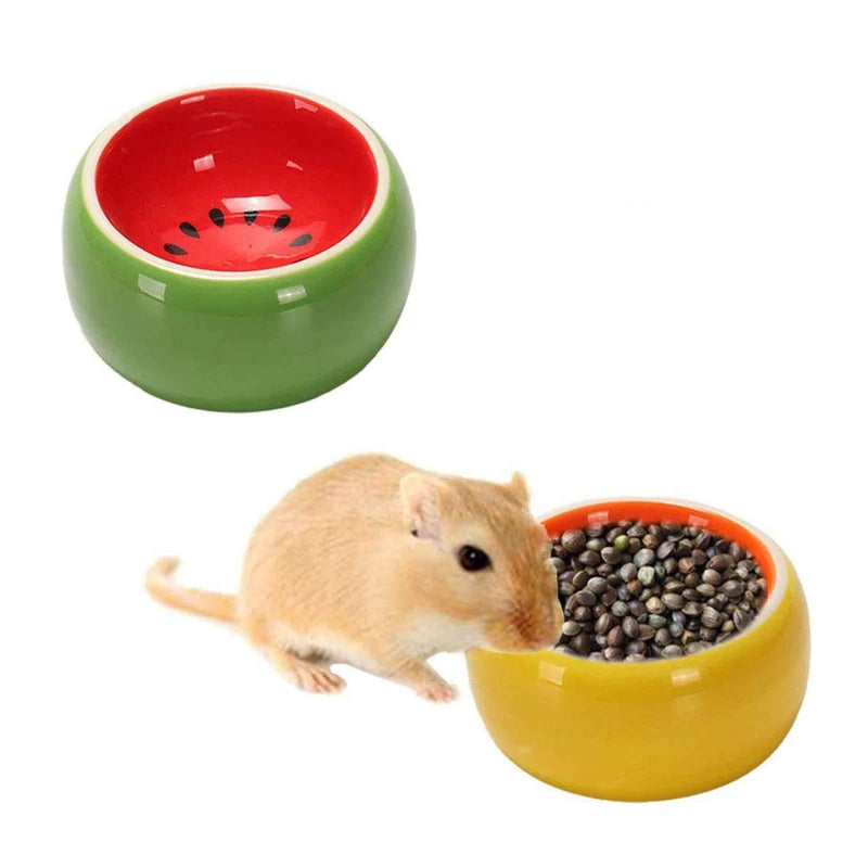 Tfwadmx 2 Pcs Hamster Food Bowl, Small Animals Ceramic Feeding Water Dish for Guinea Pig Rat Hedgehog Rabbit Gerbil Mouse Rodent - PawsPlanet Australia