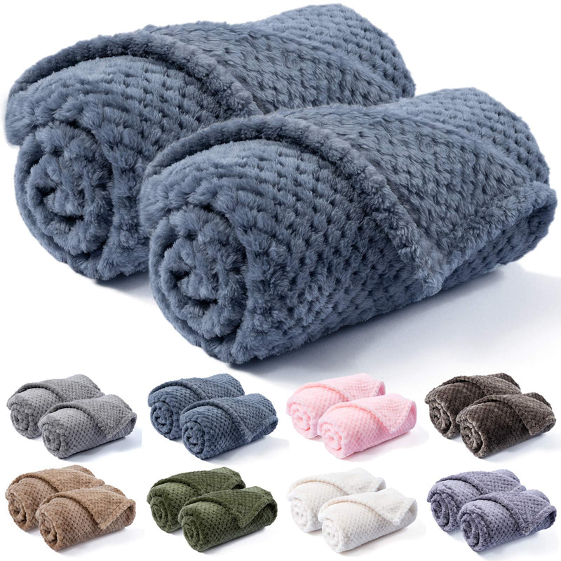 Dog Blanket or Cat Blanket or Pet Blanket, Warm Soft Fuzzy Blankets for Puppy, Small, Medium, Large Dogs or Kitten, Cats, Plush Fleece Throws for Bed, Couch, Sofa, Travel S/24" x 32" Blue - PawsPlanet Australia