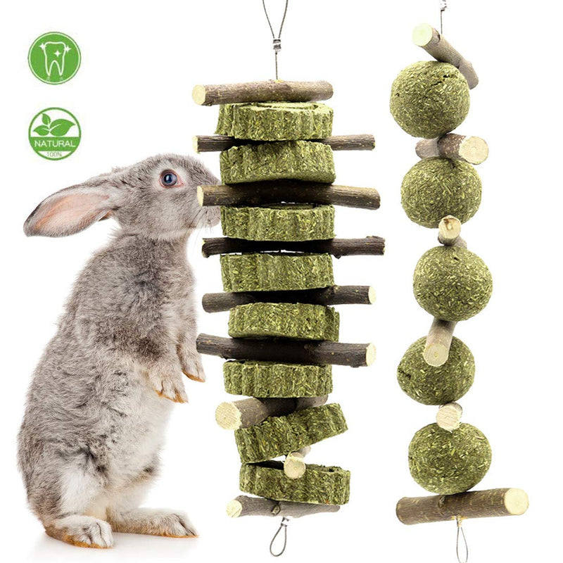 [Australia] - Bunny Chew Toys for Teeth, Molar Rabbit Toys Natural Organic Apple Sticks for Rabbits, Chinchillas, Guinea Pigs, Hamsters Chewing Playing Improve Dental Health 
