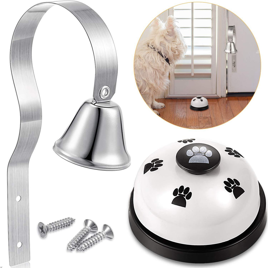 Shopkeepers Metal Bell Dog Doorbell Silver Potty Training Bell and Dog Training Bell Pet Potty Training Bells, 2 Pieces Totally - PawsPlanet Australia