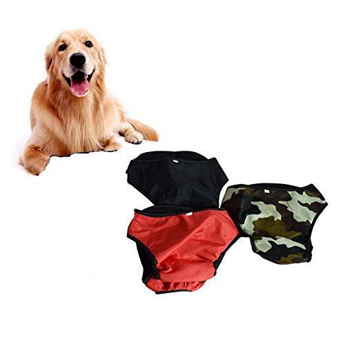 [Australia] - URBEST Dog Period Panties, Washable Female Dog Diapers for Samll and Large Dogs 3 Packs (XS, Multi-Colors) XS 