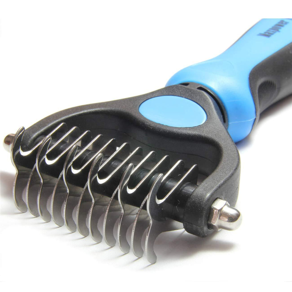 [Australia] - Maxpower Planet Dog Brush and Cat Brush - 2 Sided Pet Grooming Tool Undercoat Rake for Deshedding, Mats & Tangles Removing - Effectively Reduces Shedding by Up to 95% 
