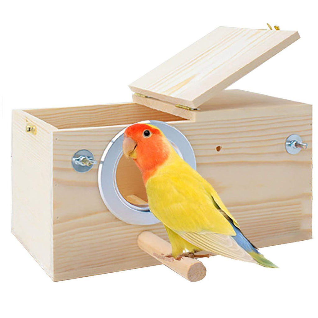 Parakeet Nest Box Budgie Nesting House Cockatiel Breeding Parrots Mating Box for Lovebirds Large and Medium-Sized Birds L:11.4"*5.9"*5.9"inch - PawsPlanet Australia