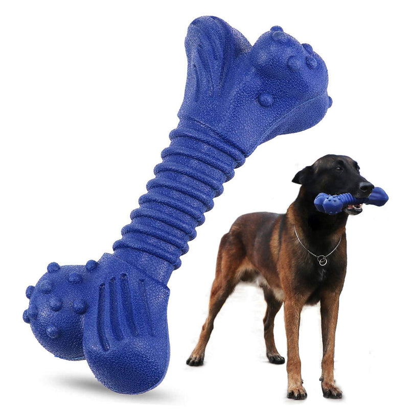 Dog Chew Toys for Aggressive Chewers Tough Durable Strong Natural Rubber Dog Bone Toy for Large Dogs Molar Dental Teeth Cleaning Puppy Teething Toy - PawsPlanet Australia