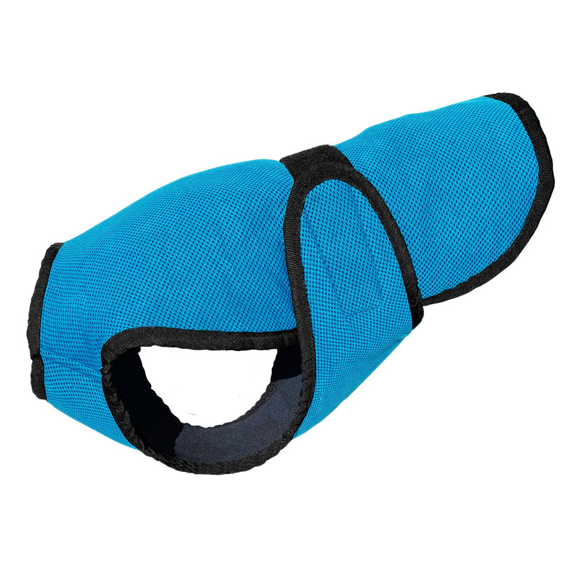 DOGZSTUFF Dog Cooling Vest. Triple-Layer Lightweight Jacket, Microfiber Cooling Technology, UV Protection Shirt for Summer, Sizing for Small, Medium and Large Dogs (XS, Light Blue) X-Small - PawsPlanet Australia