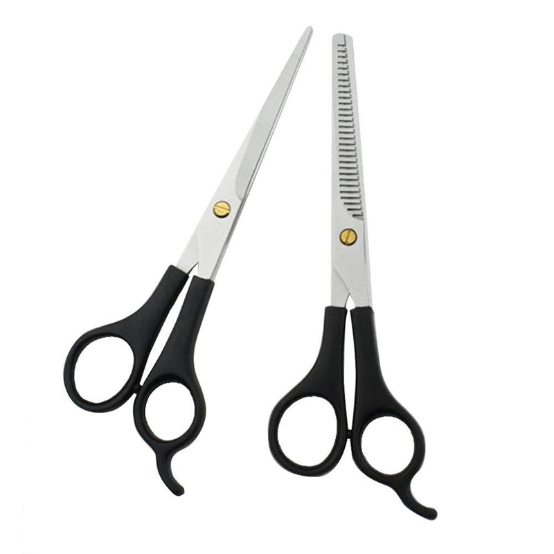 [Australia] - Yeahbudddy Pet Grooming Scissors,Dog Cat Human Hair Shears Made of Japanese Stainless Steel,Straight Thinning Blade,Lightweight, Fashionable and Durable for Professional Groomers and Barber scissors-set 