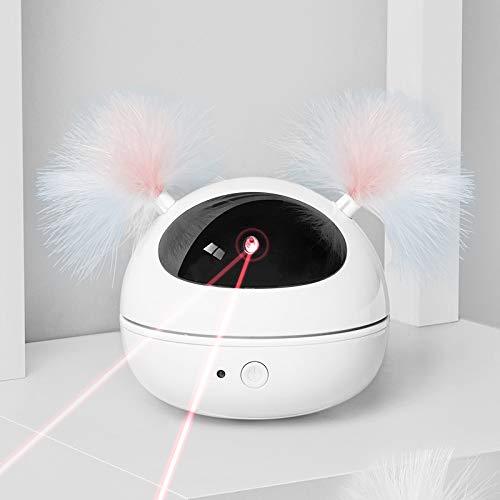HIPIPET Automatic Cat Laser Toys Interactive Kitten Toy for Indoor Cats Random Rotating Smart On/Off Robotic Electronic Cat Toy Low Noise Battery Powered - PawsPlanet Australia