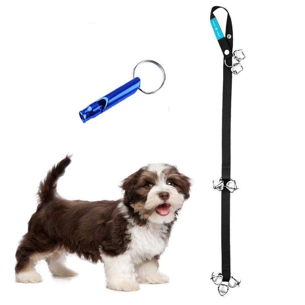 Dog Doorbells Training Potty Dog Bells Adjustable Door Bell Dog Bells for Potty Training Your Puppy The Easy Way Premium Quality 7 Extra Large Loud DoorBells Plus Whistle 1 Doorbell + Whistle - PawsPlanet Australia