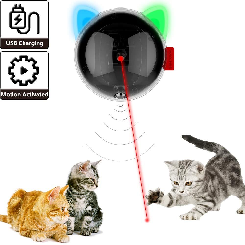 [Australia] - SAOCOOL Cat Toys Interactive, Automatic Pet Toy, Cat Toy with Color Light and USB Charging Function (Upgrade Version) 