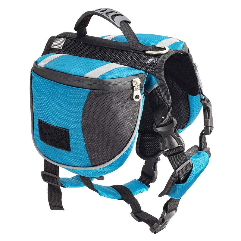 [Australia] - Less bad Lifeunion New Dog Saddlebags Pack Polyester Dog Hound Backpack Saddle Bag Pack for Travel Camping Hiking Outdoor Adventure Small Blue 