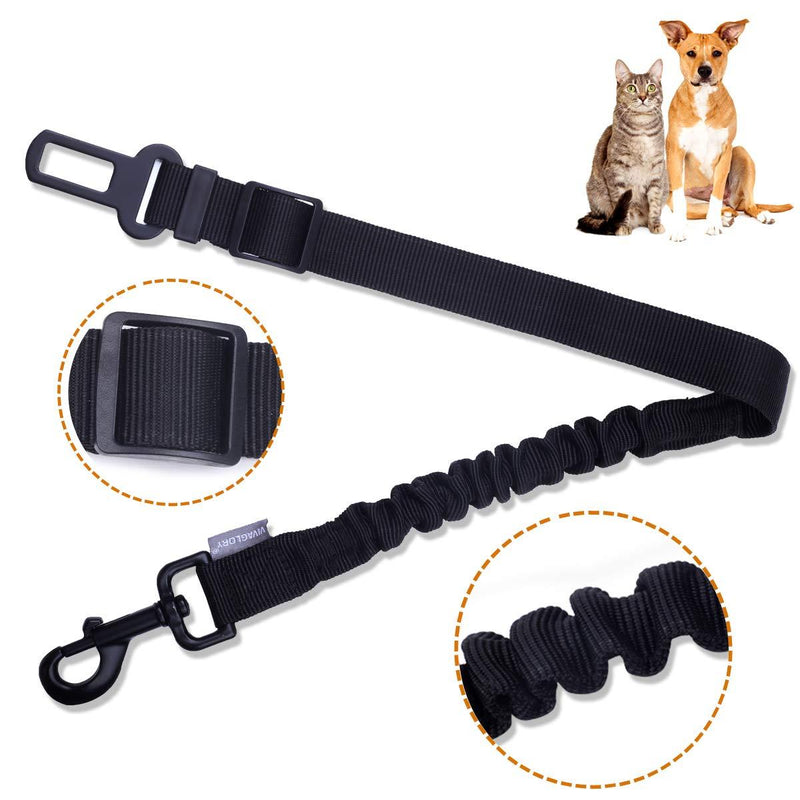 [Australia] - Vivaglory Dog Seat Belts, Heavy Duty Dog Car Seat Belt Harness with Bungee Buffer for Shock Absorbing, Adjustable Pet Safety Seat Belt for Most Cars, Two for Small, Medium & Large Dogs 1 Pack M（Adjustable Length: 19.7"-25.8") 