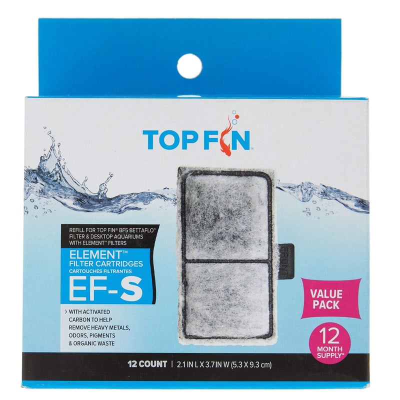 Top Fin EF-S Element Filter Cartridge Value Pack 12 Month Supply 2.1 in X 3.7 in 1 Pack - PawsPlanet Australia