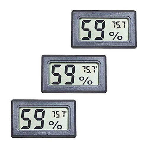 BETAZOOER 3 Pack Mini Reptile Hygrometer Thermometer Digital Indoor Humidity Gauge Monitor with Temperature Meter Sensor Fahrenheit (℉) 3PACK - PawsPlanet Australia