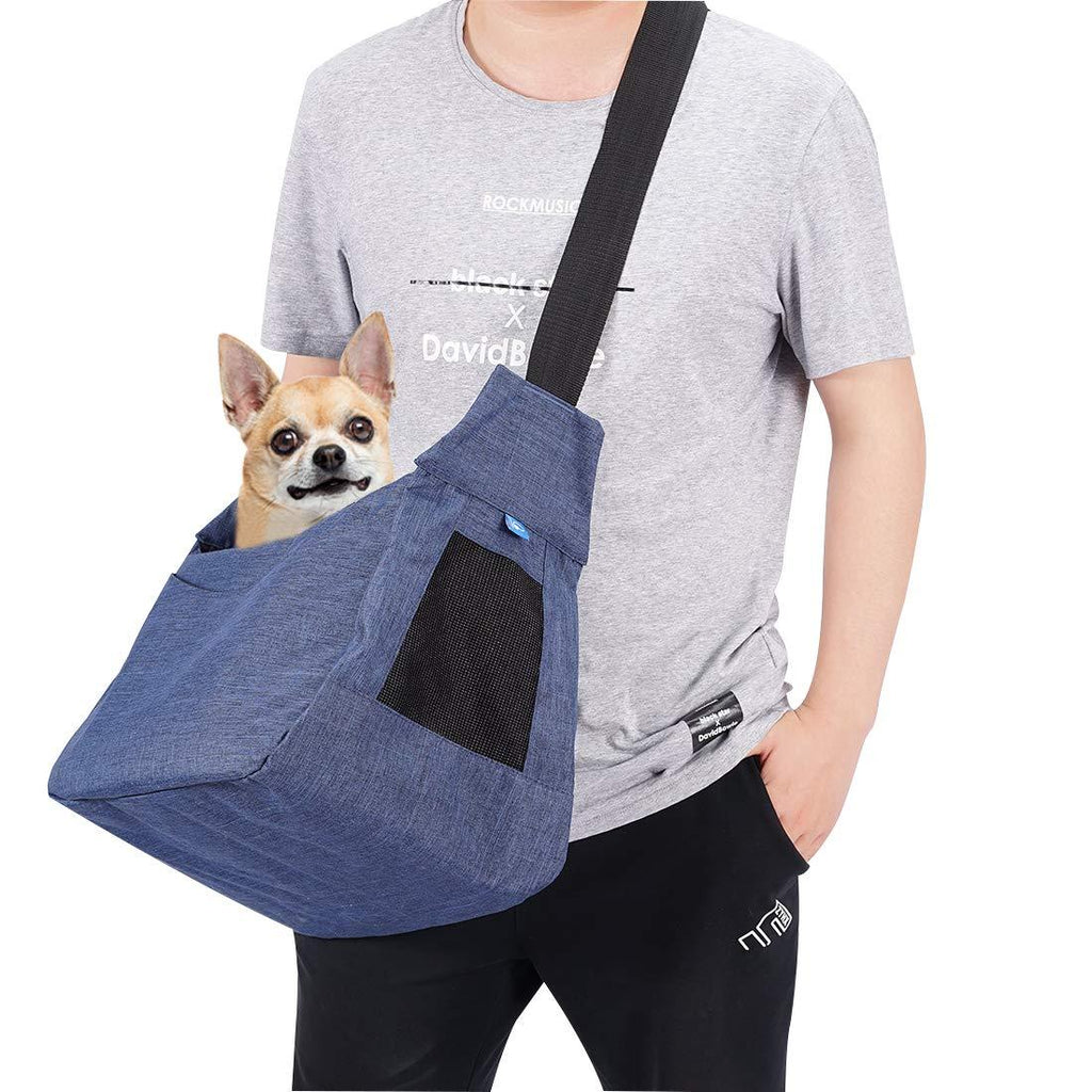 COOLBEBE Adjustable Pet Dog Sling Carrier for Small Dogs Cats Blue - PawsPlanet Australia