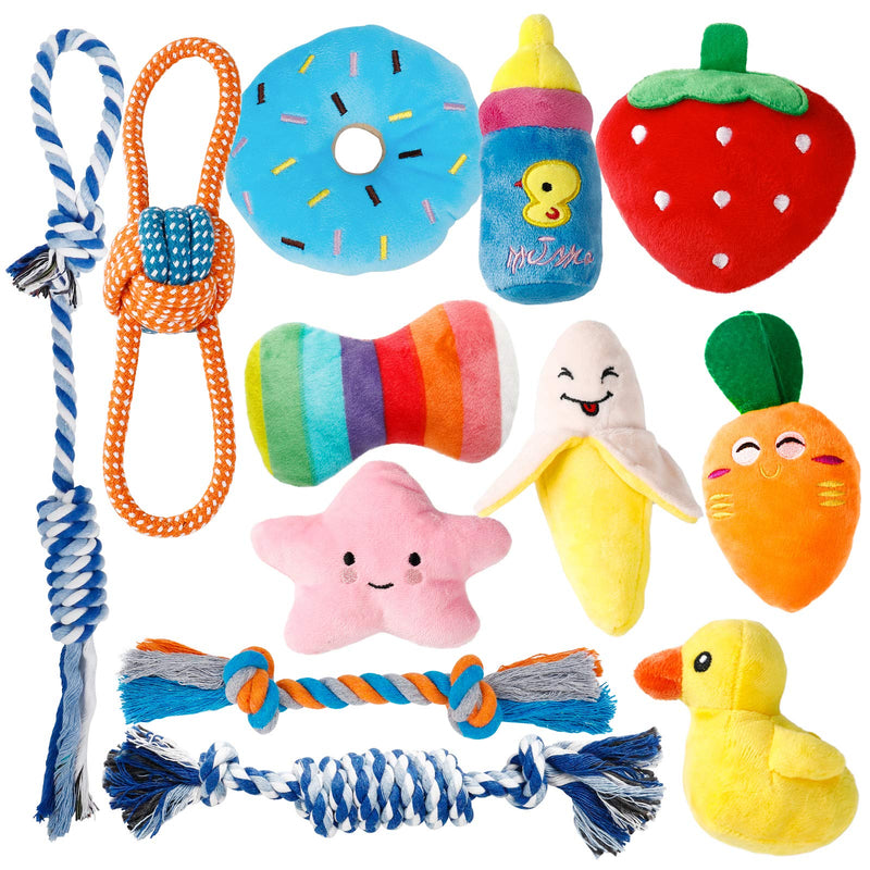 Toozey Puppy Toys, Colorful Dog Toys Small Dogs, Cute Puppy Toys for Teething Small Dogs, Non-Toxic and Safe Ropes Puppy Teething Chew Toys 12 Pack Dog Toys - PawsPlanet Australia