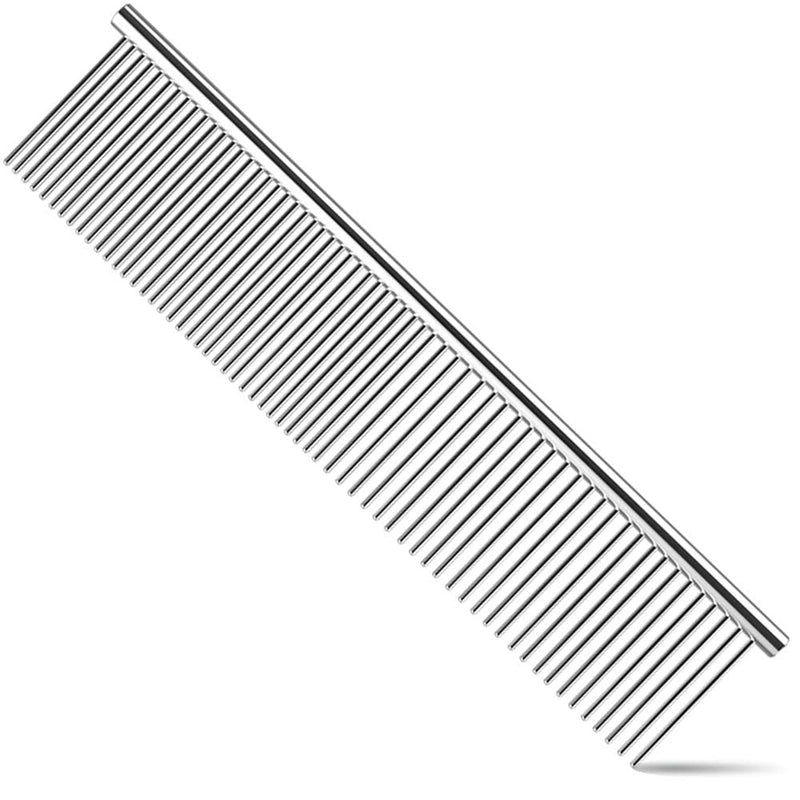Dog Comb, Cat Comb with Rounded and Smooth Ends Stainless Steel Teeth, Professional Grooming Tool for Removes Tangles and Knots, Pet Comb for Long and Short Haired Dogs, Cats and Other Pets… - PawsPlanet Australia