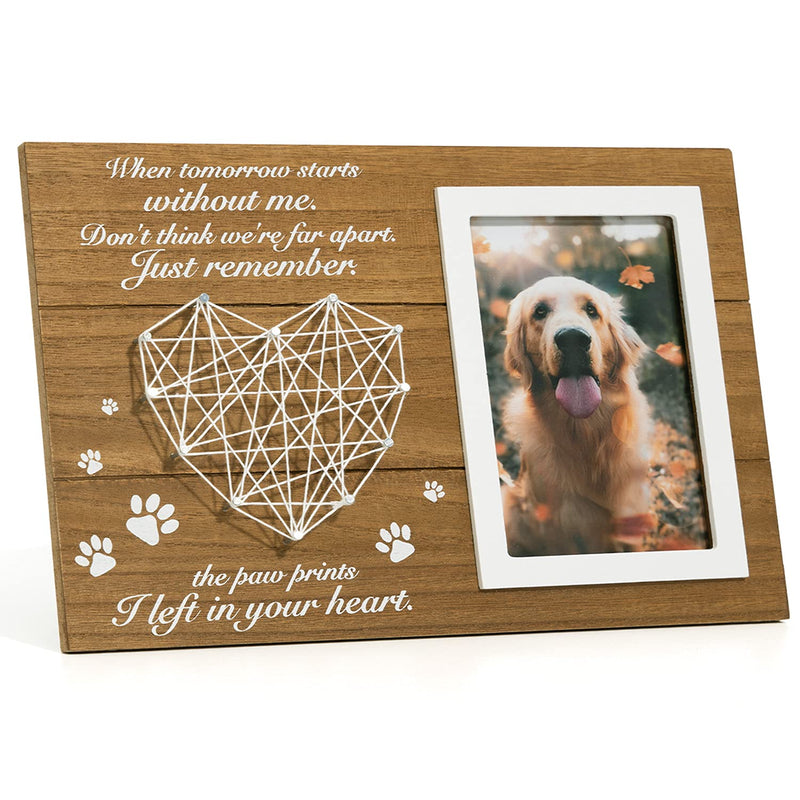 Pet Memorial Gifts, Pet Loss Memorial Frame Leave Paw Prints on our Hearts, Paw Prints Sympathy Frame Gift for Loss of Dog and Cat #01 Paw Prints Photo Frame - PawsPlanet Australia