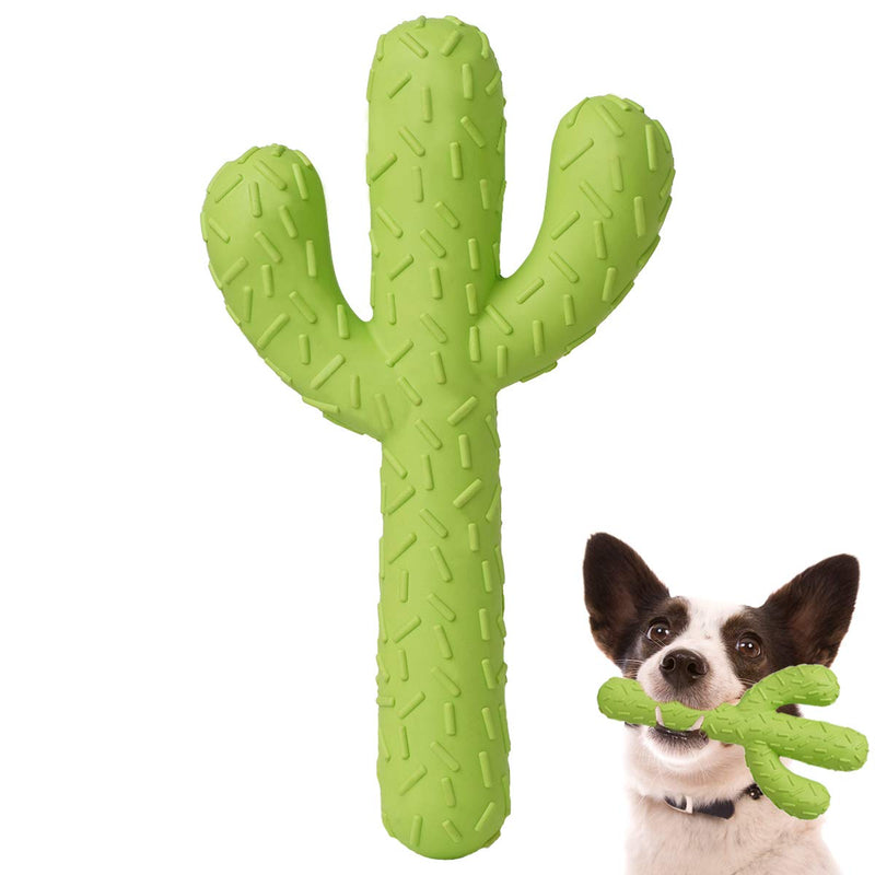 MewaJump Dog Chew Toys, Durable Rubber Dog Toys for Aggressive Chewers, Cactus Tough Toys for Training and Cleaning Teeth, Interactive Dog Toys for Small/Medium Dog Green Cactus - PawsPlanet Australia