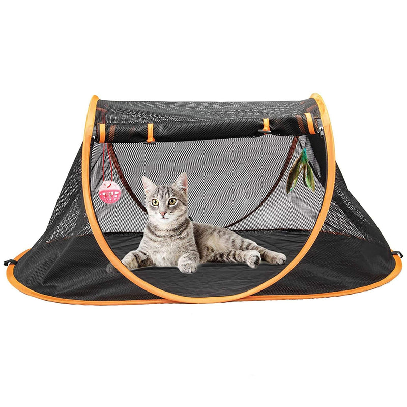 porayhut Mispace Portable Indoor/Outdoor Pet Cage/Pet Tent-Pop Up Cat Crate,Foldable Kennel,Comfy Puppy House-Washable Fabric Cover, with Portable Carry Bag & Two Stakes - PawsPlanet Australia