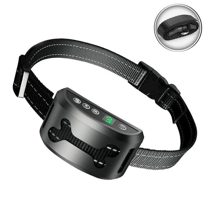 Dog Bark Collar-No Shock Collar with 7 Sensitivity Adjustable Vibration and Beep Rechargeable and Waterproof No Bark Collar for Small Medium Large Dogs Black - PawsPlanet Australia