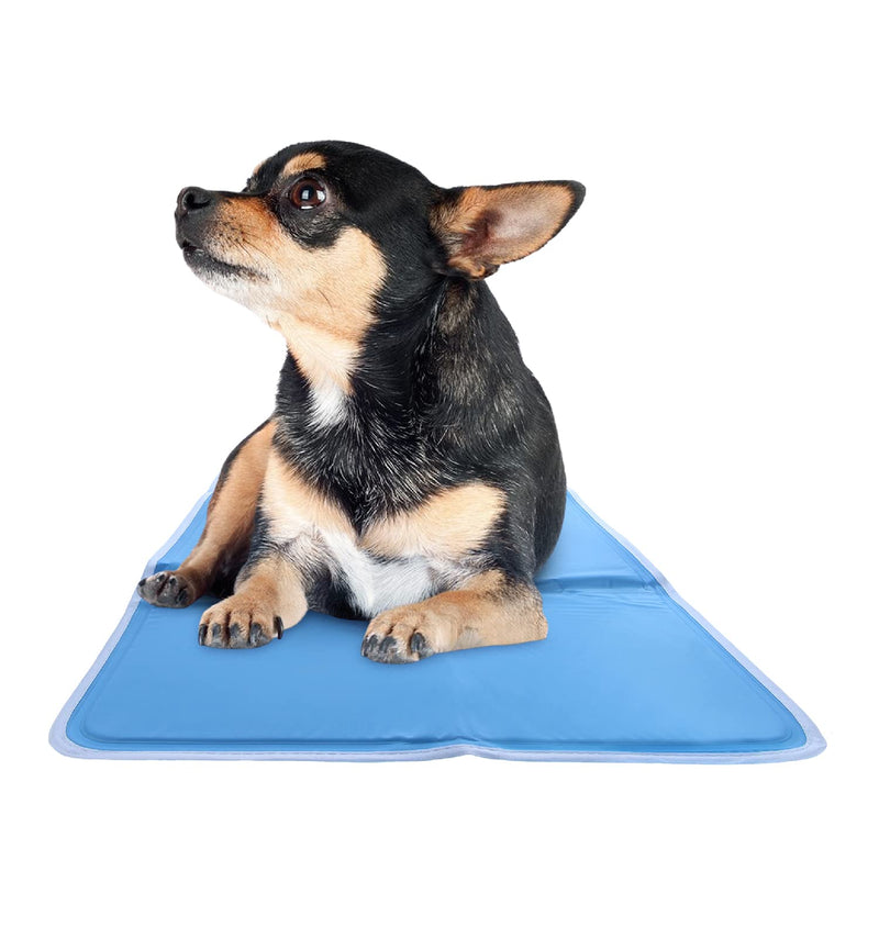 CHILLZ Cooling Pad for Dogs – Pressure Activated Gel Dog Cooling Mat, Perfect for Hot Summer Days - No Refrigeration or Electricity Required Medium (9-20 Lbs.) Blue - PawsPlanet Australia