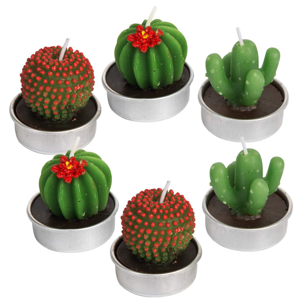 AMASKY Handmade Delicate Succulent Cactus Candles for Party Wedding Spa Home Decoration (6 Packs(3)) 6 Packs(3) - PawsPlanet Australia