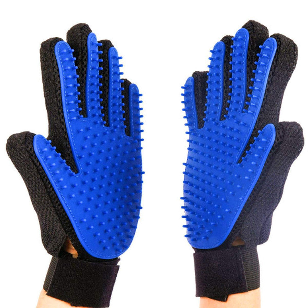 Teenway Pet Grooming Glove 1Pair - Pet Hair Remover Glove Bath Glove - Gentle Deshedding Efficient Pet Mitt - Pet Massage Glove - Designed for Medium and Long Haired Cats Dogs and Other Pets - PawsPlanet Australia