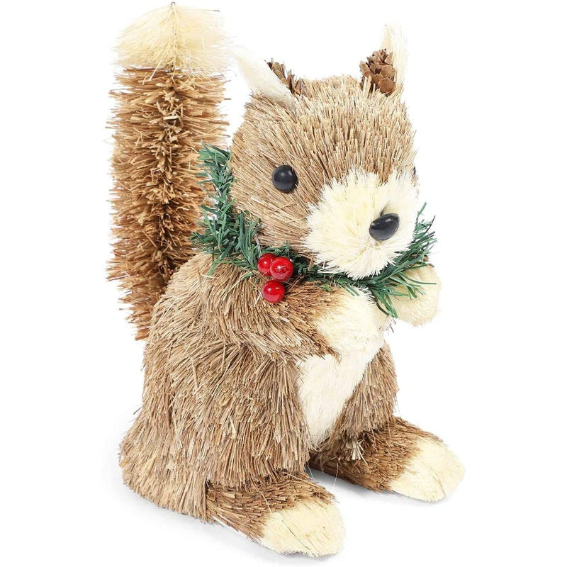 Christmas Decoration, Rustic Squirrel Centerpiece, Dining Table Decor (4 x 6 x 7 in) - PawsPlanet Australia