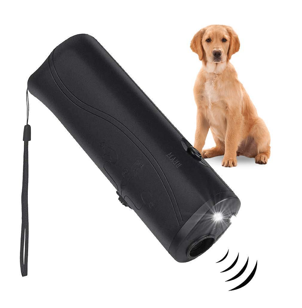 PETSOLE Anti Barking Device - Ultrasonic Dog Barking Deterrent & 2 in 1 Bark Control Whistle Tool, Pet Training Device, Handheld Trainer and Silencer, Stop Barking & Repellent Indoor - PawsPlanet Australia