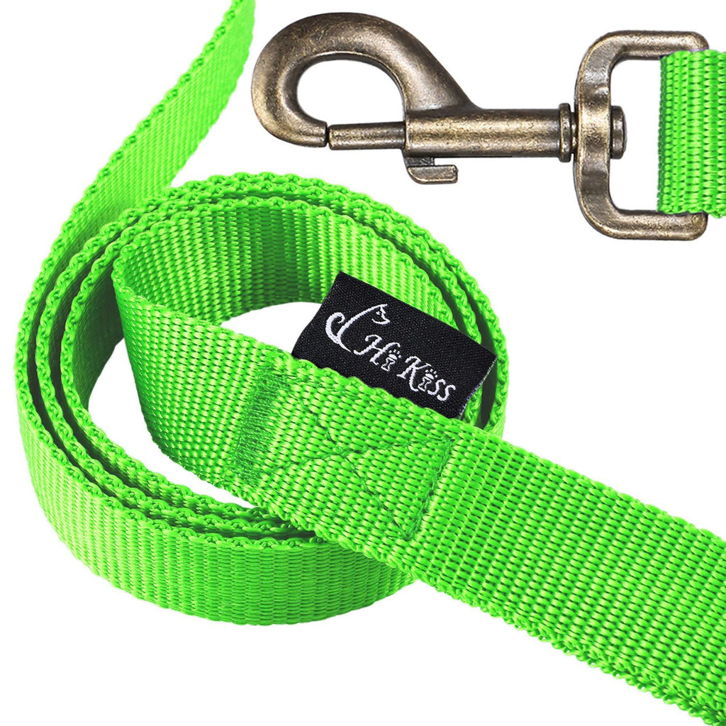 HIKISS 4FT 6FT Dog Leash, Strong and Durable Leash with Easy to Use Collar Hook,1 Inch 3/4 Inch Wide Dog Leashes for Medium Large Dogs Small Dogs and Puppy 1 in x 4ft Green - PawsPlanet Australia