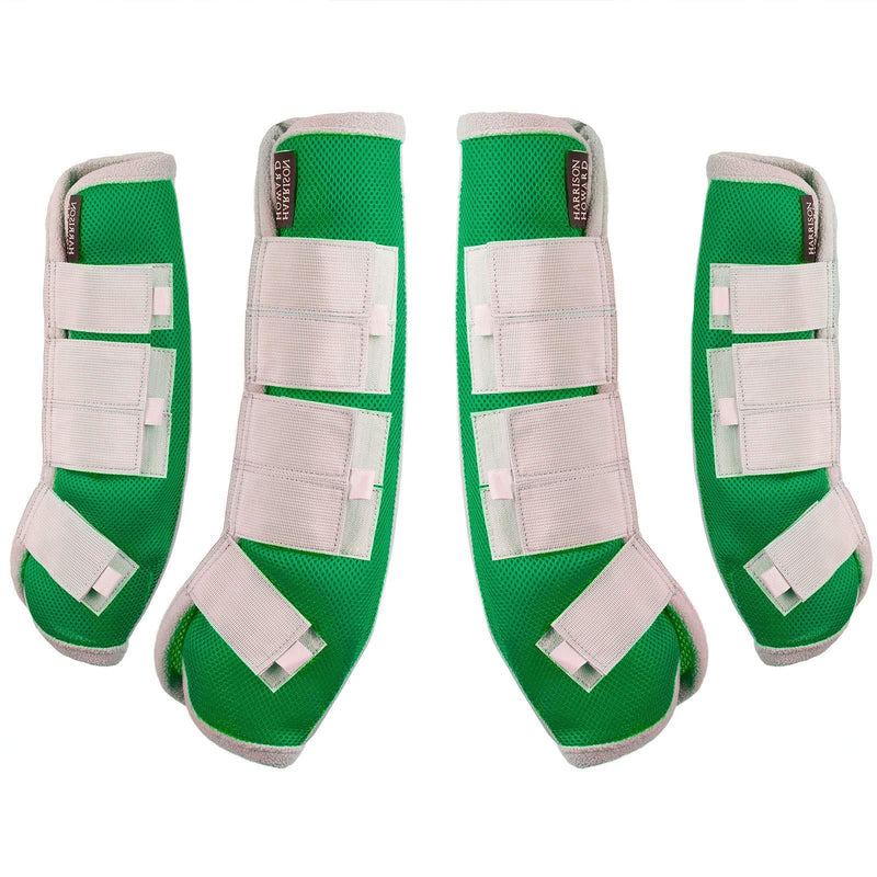 Harrison Howard Horse Fly Boots Four Leg Guards Fly Boots Protection Forest Green-Set of 4 Full (Full) - PawsPlanet Australia