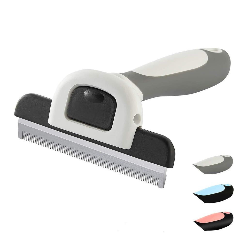 WePet Cat Dog Shedding Tool, Pet Deshedding Brush, Professional Grooming for Short Medium Long Hair Cats and Dogs, Effectively Reduce Shedding by Up to 95% Grey & White - PawsPlanet Australia