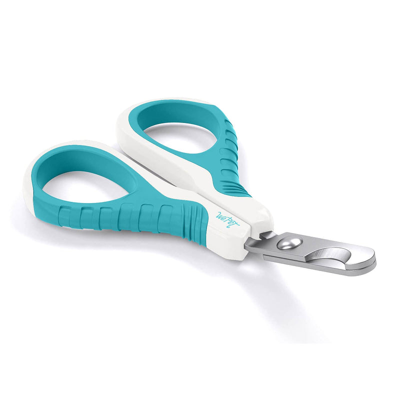 WePet Pet Nail Clippers, Professional Claw Trimmer, Scissor for Cats, Dogs, Puppies, Kittens, Hamsters, Rabbits and Small Animals, Sharp, Safe #01 White/Pine Green - PawsPlanet Australia