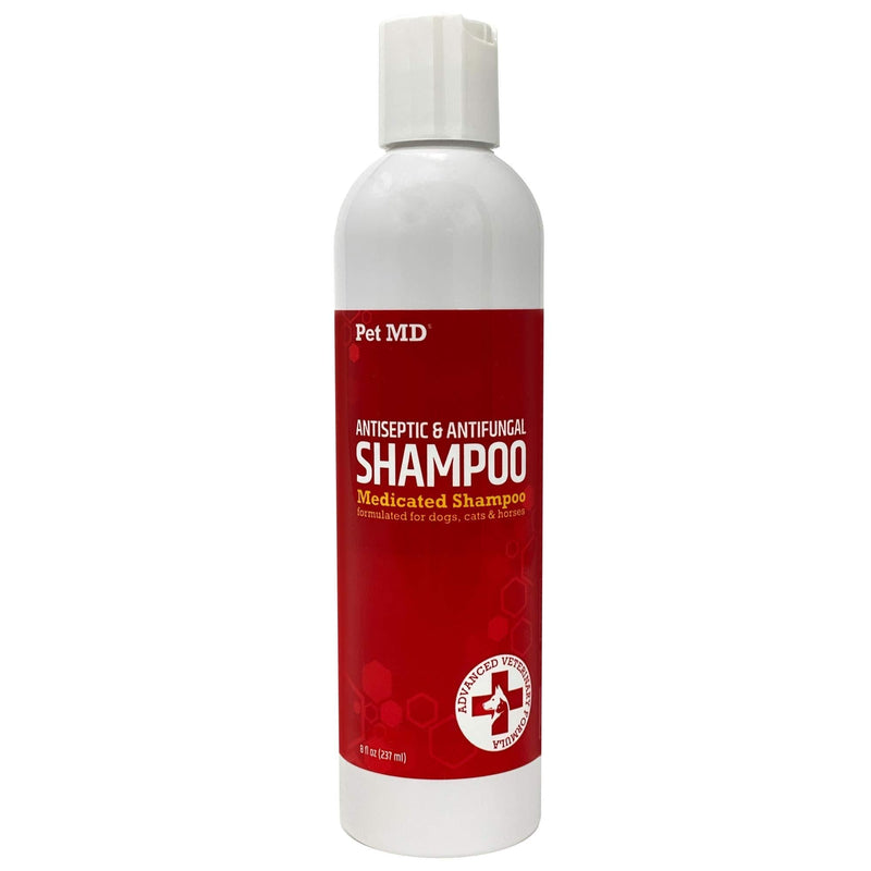 Pet MD Medicated Shampoo for Dogs, Cats, & Horses - Medicated Dog Shampoo with Ketoconazole & Chlorhexidine - Skin Infections, Anti Itch, Allergies, Abrasions, & Acne - 8 oz - PawsPlanet Australia