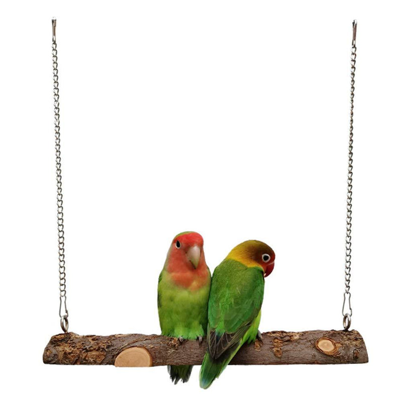 YJJKJ Pet Bird Swing, Parrot Cage Toys, Natural Wooden Swing Toys for Parakeet Cockatoo Cockatiel Conure Lovebirds Canaries Little Macaw African Parrot - PawsPlanet Australia