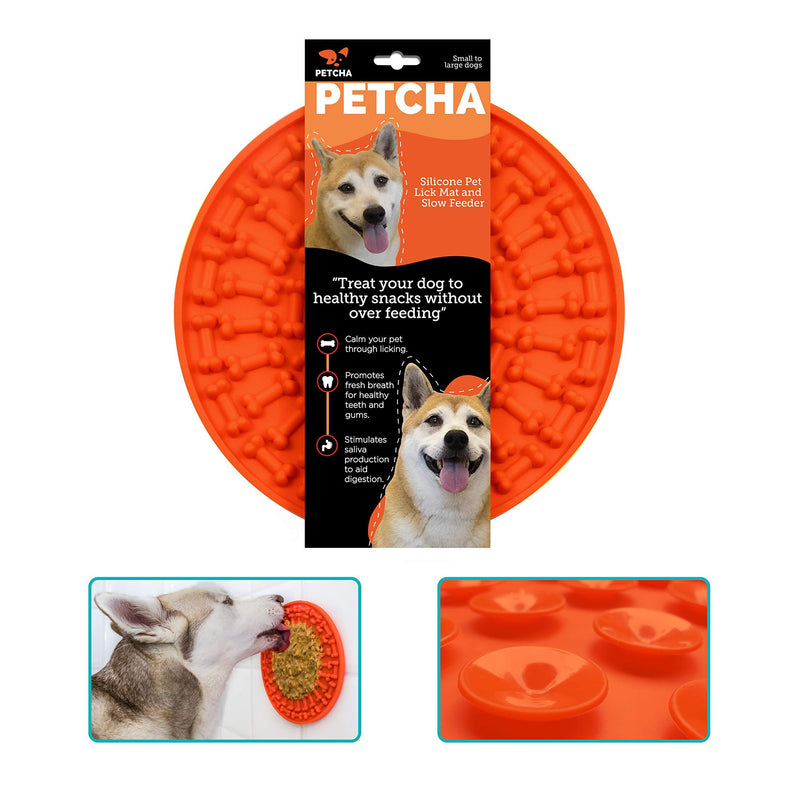 PETCHA Dog Lick Pad - Lick Mat for Dogs Large - Dog Licking Mat for Anxiety - Dog Peanut Butter Lick Pad - Sturdy Dog Lick Mat with Suction Cups - Licking Mat for Dogs - Licky Mat for Dogs 1 Pack - PawsPlanet Australia