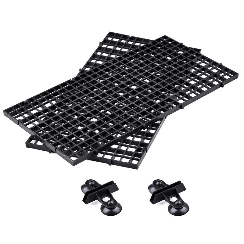 WEAVERBIRD 2 Pcs Aquarium Divider Tray Plastic Grid Divider Tray Egg Crate for Aquarium Fish Tank Bottom Isolation Black - PawsPlanet Australia