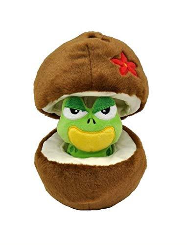 HugSmart Pet -Fruity Critterz | Squeaky Hide and Seek Plush Dog Toys | 2-in -1 Cute Interactive Plush Puzzle Toys for Small Medium Dogs Coconut hiding frog - PawsPlanet Australia
