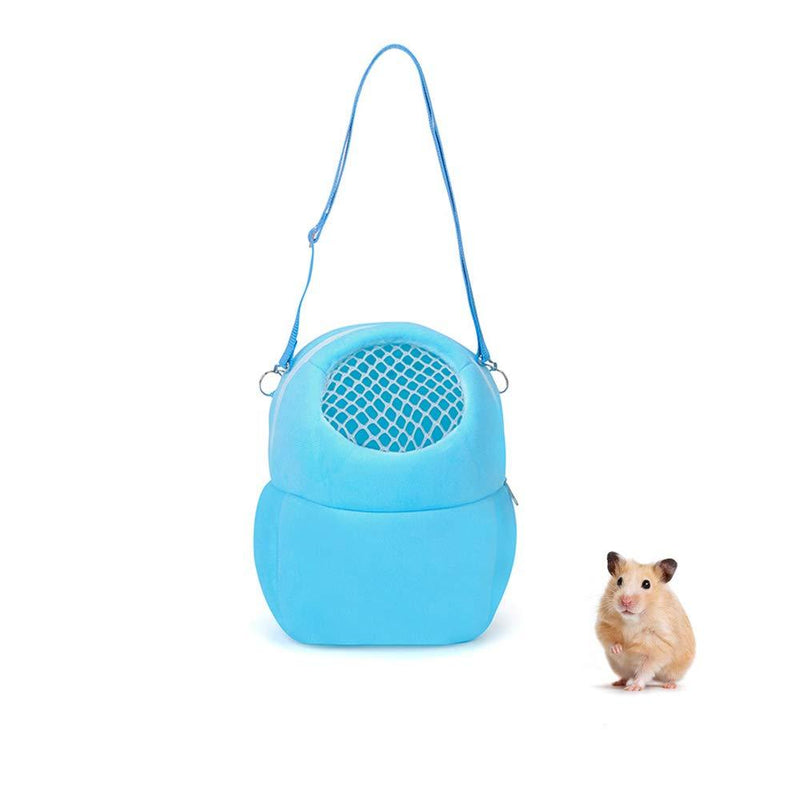 Pet Carrier Bag, Portable Outgoing Travel Handbags With Nylon Straps Small Pet Pouch for Hamster Rat Hedgehog Rabbit (S, Blue) S - PawsPlanet Australia