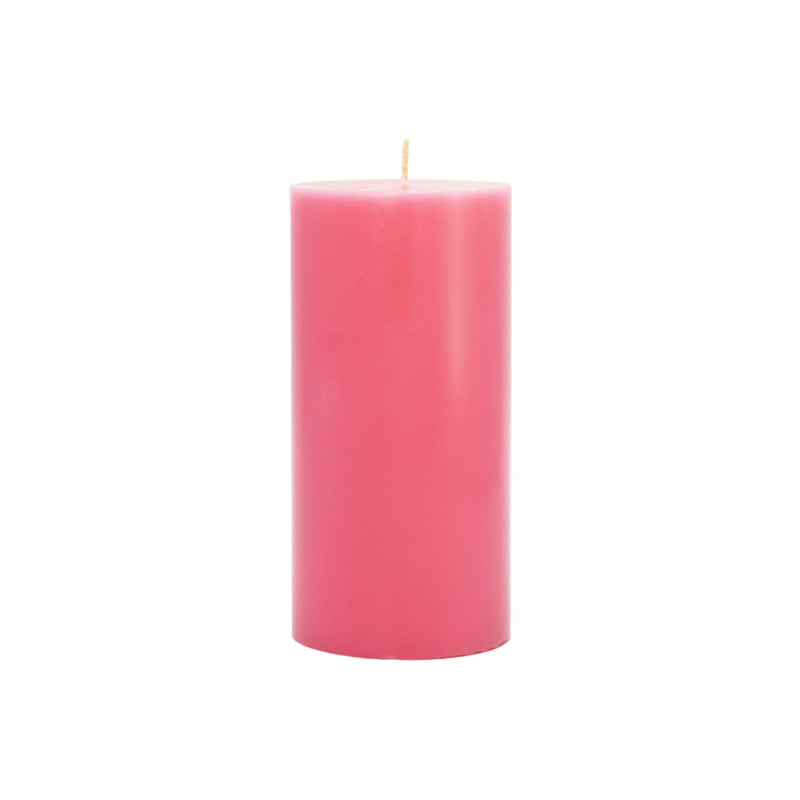 CandleNScent 3x6 Pink Pillar Candles Hand Poured Unscented (Pack of 1) - PawsPlanet Australia